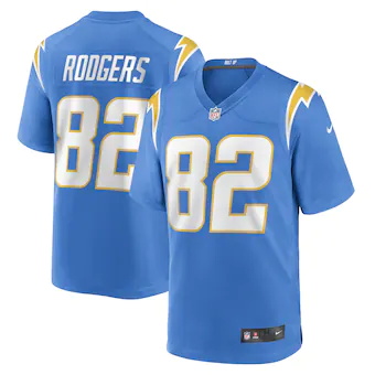 mens nike richard rodgers powder blue los angeles chargers 
